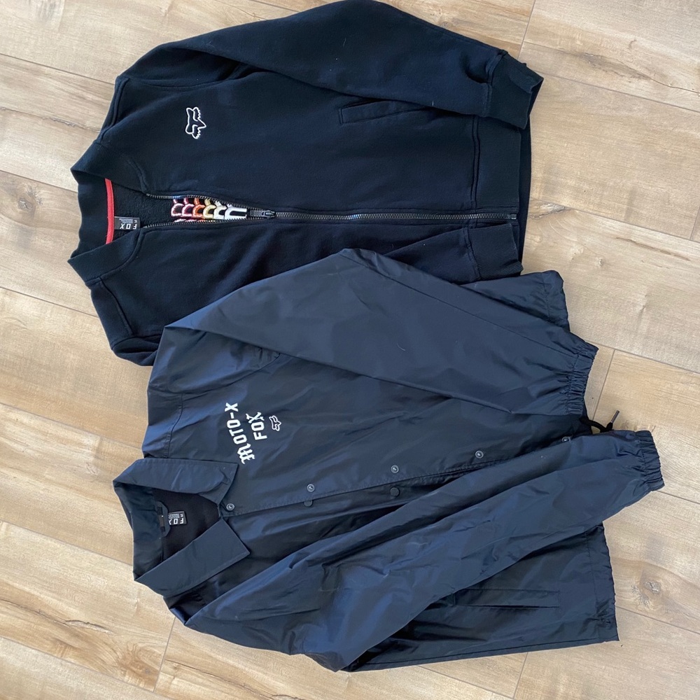 Fox Racing Jacket and zip sweater.